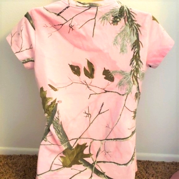 Realtree Camo Pink Small T Shirt Top - Picture 4 of 5